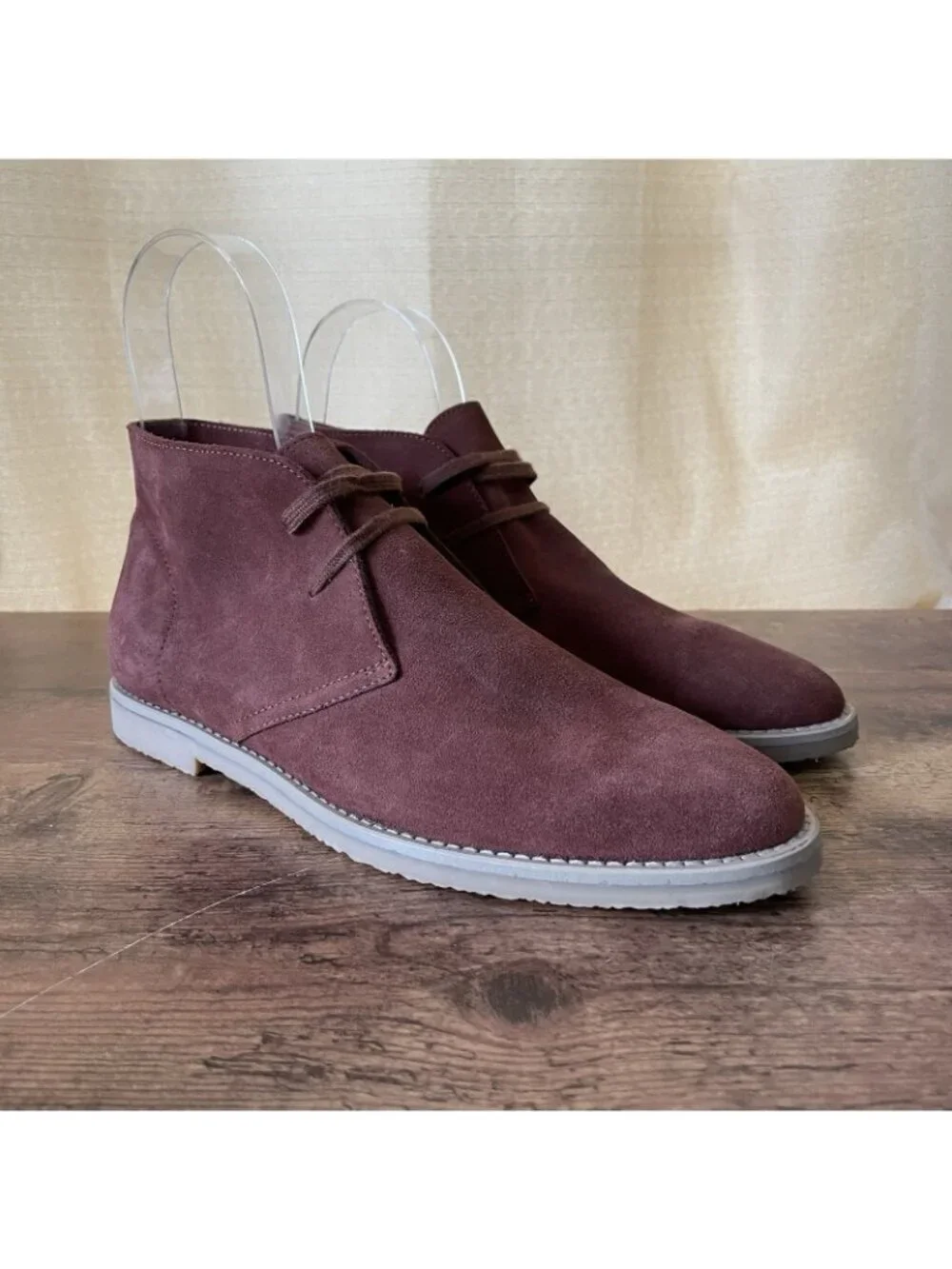 J Crew Mens MacAlister Desert Boots Sz 10 Pecan Brown Suede Leather Chukka Shoe